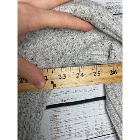 Madewell Crewneck Sweater XXS Gray Alpaca Merino Wool Ribbed Boxy Minimalist - Picture 6 of 7